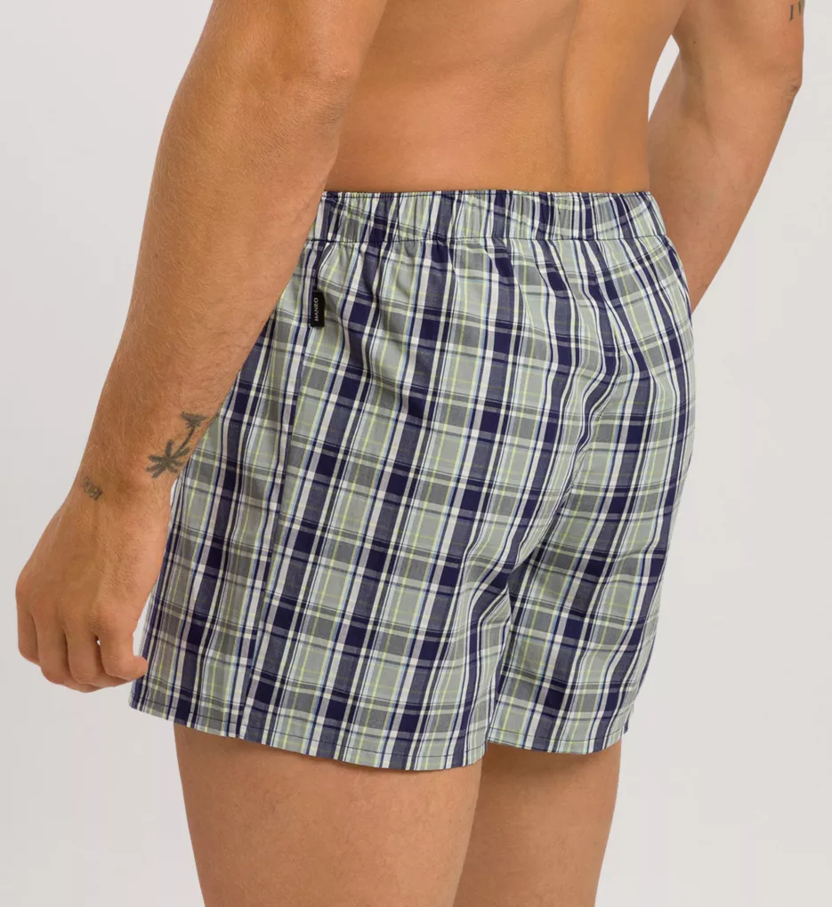 Fancy Woven Boxer Green Check L