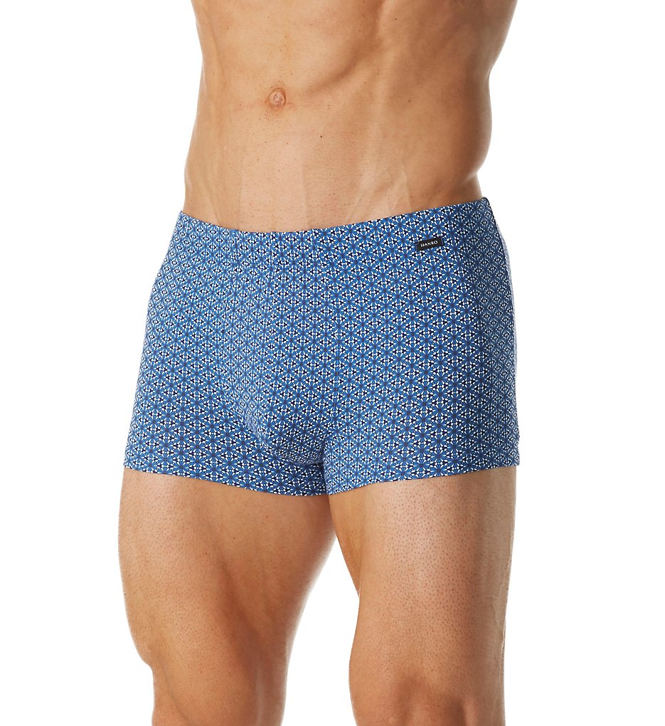 Hanro 74038 Elias Cotton Stretch Boxer Trunk (Graphic Flower Print)