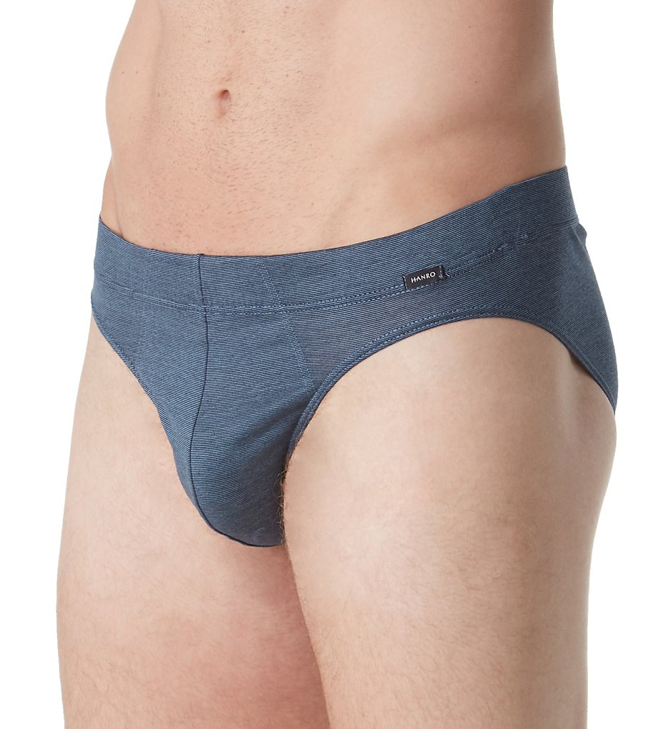 Hanro 74080 Sporty Stripe Jersey Cotton Briefs (Quartz Stripe)