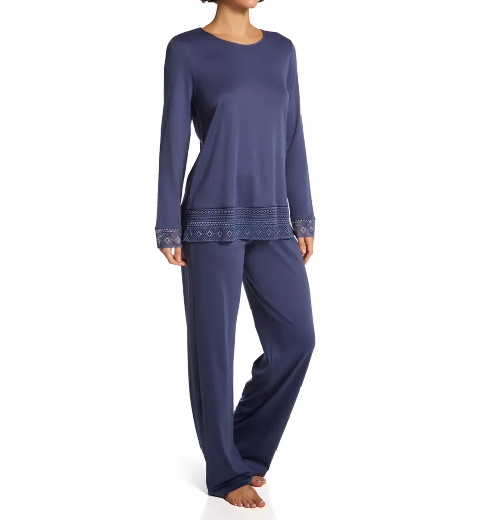 Hanro Jona Long Sleeve Pajama Set 74982 - Image 1