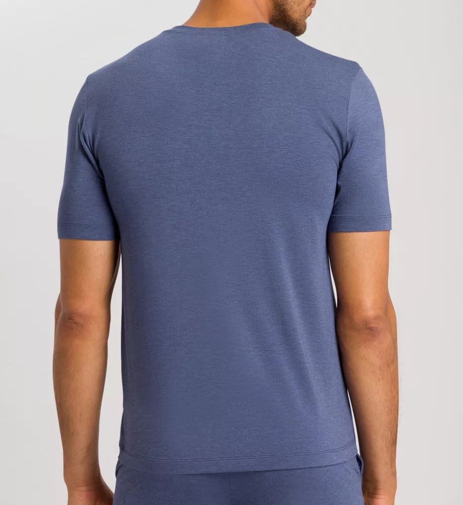 Casuals Short Sleeve V-Neck Lounge T-Shirt Slate Blue Melange XL