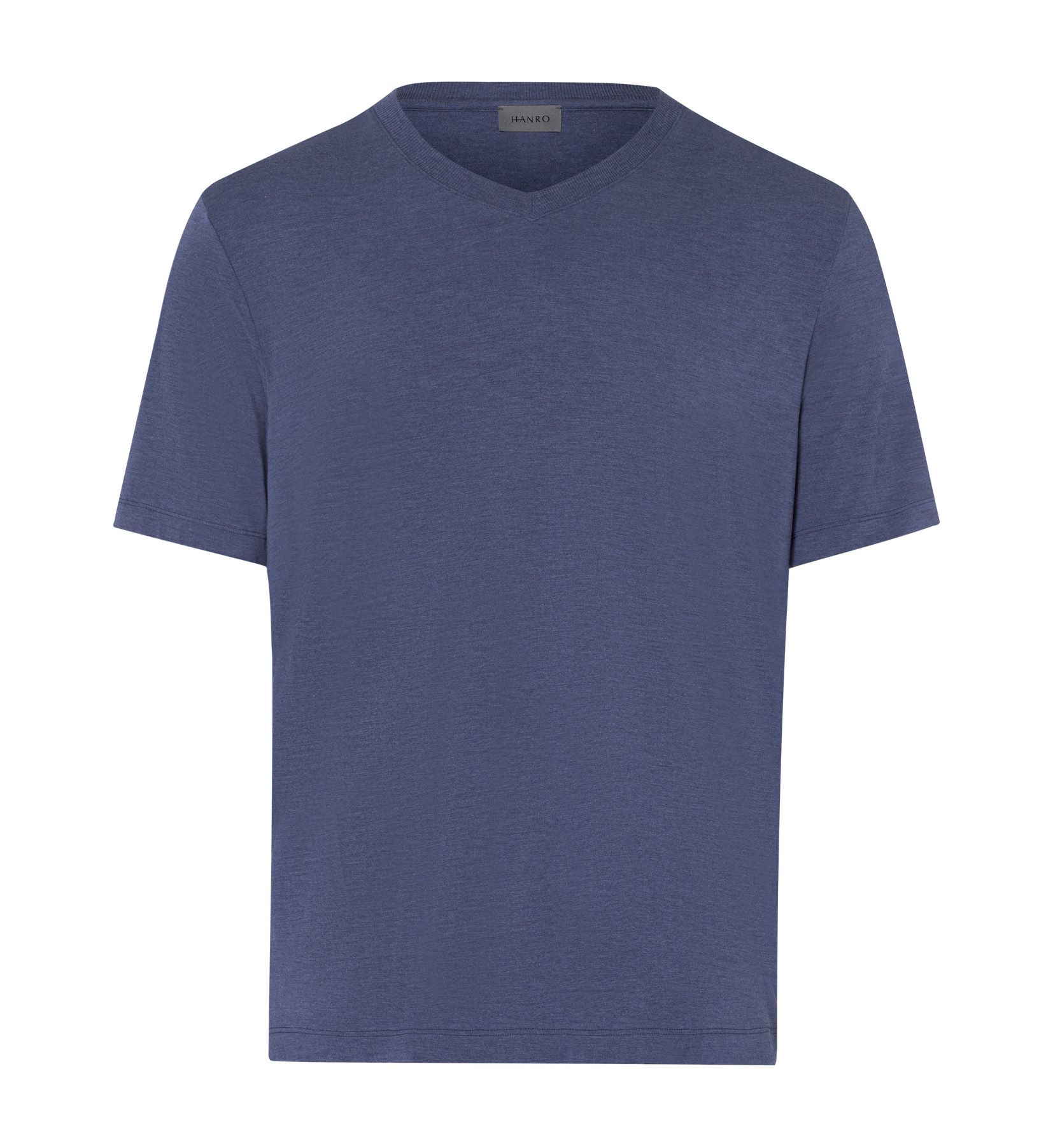 Hanro Casuals Short Sleeve V-Neck Lounge T-Shirt Slate Blue Melange L  - Image 1
