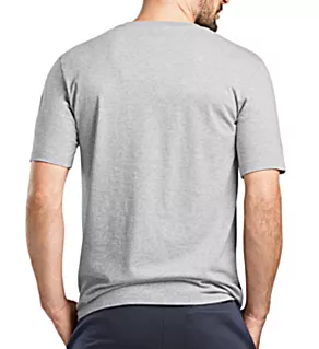 Living Short Sleeve Crew Neck T-Shirt Grey Melange 2XL