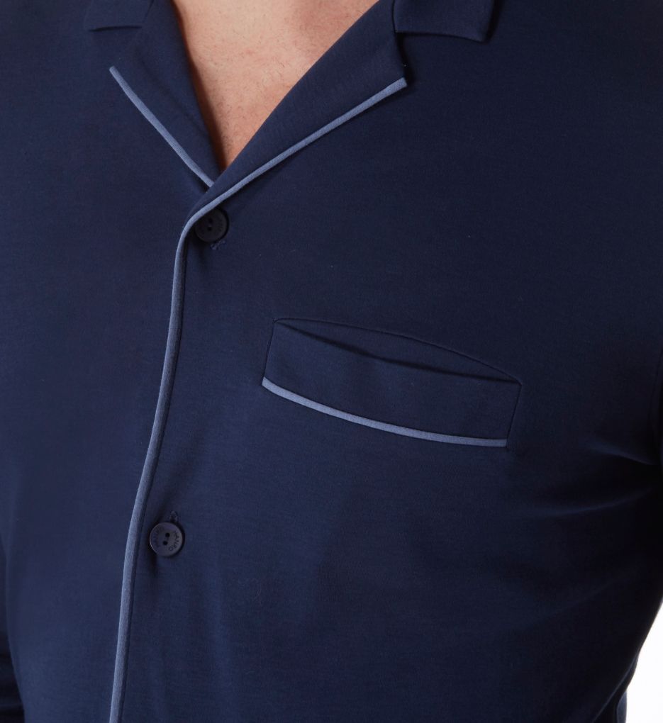 Narius Jersey Long Sleeve Button Front Pajama Set-cs1