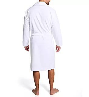 Plush Cotton Terry Velour Robe White S