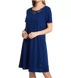 Paola Short Sleeve Sleep Gown Space Blue XS