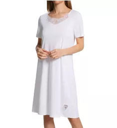 Paola Short Sleeve Sleep Gown White XS