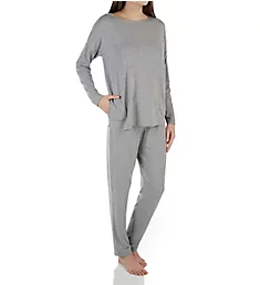 Natural Elegance Long Sleeve Pajamas Grey Melange XL