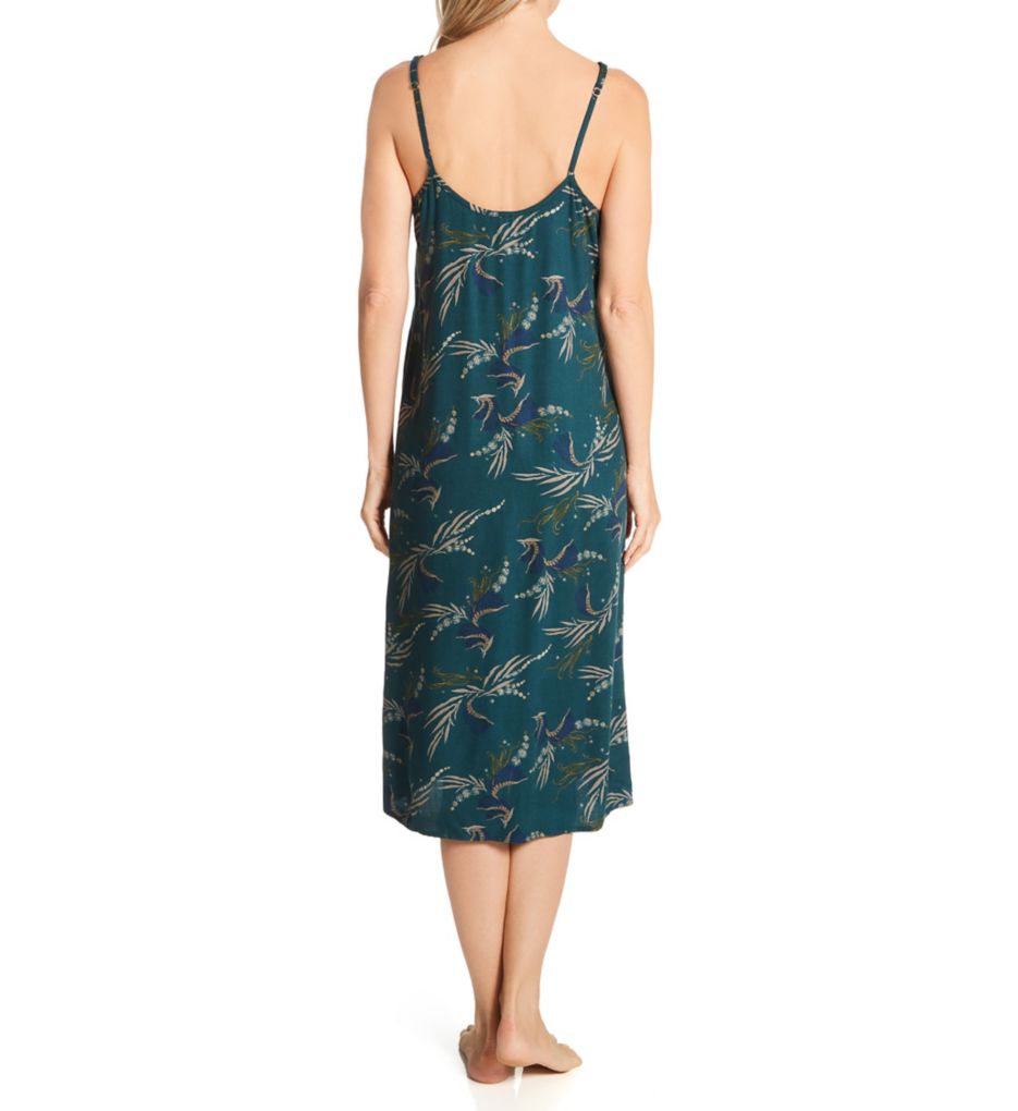 Celia Spaghetti Strap Printed Gown-bs