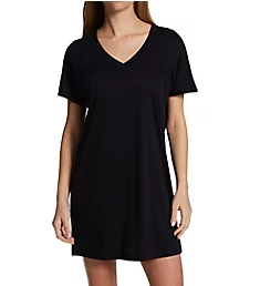 Laura Short Sleeve Big Shirt Black XS