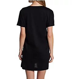 Laura Short Sleeve Big Shirt Black XS