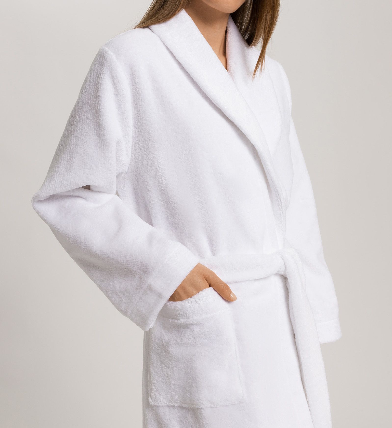 Hanro Plush Cotton Terry Velour Robe 77700 - Image 3