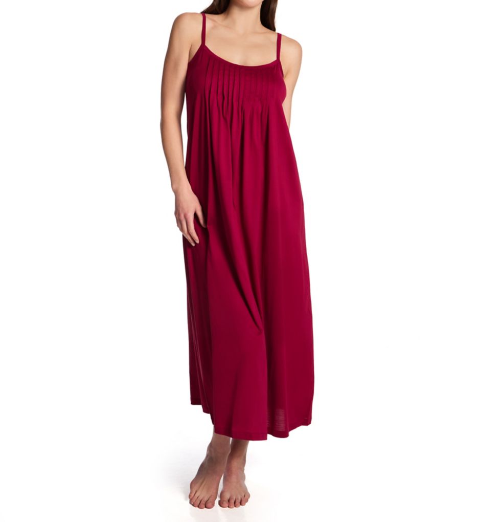 Hanro Juliet Knit Sleeveless Scoop Neck Long Cotton Nightgown