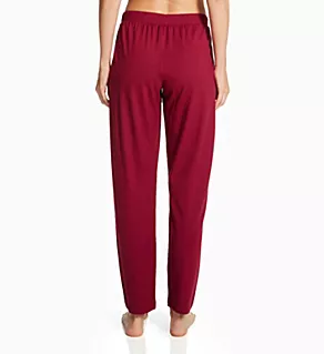 Sleep & Lounge Solid Knit Pants Burgundy XS