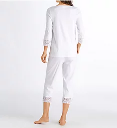 Moments Crop Pajama Set White XS