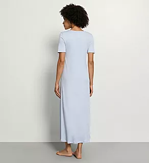 Moments Short Sleeve Long Gown Blue Dove XL