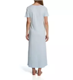 Moments Short Sleeve Long Gown Cool Blue S