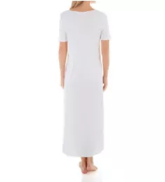 Moments Short Sleeve Long Gown White XS