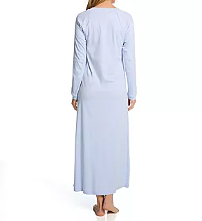 Pure Essence Cotton V-Neck Nightgown Blue Glow XS