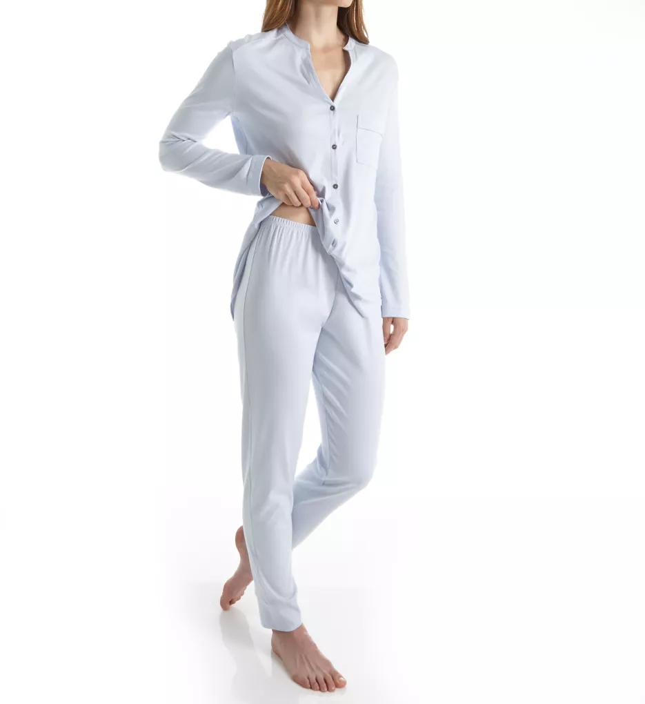 Hanro Pure Essence Long Sleeve Button Front Pajama 77949 - Image 3