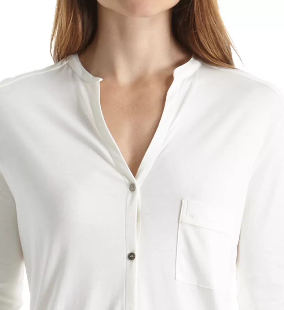 Hanro Pure Essence Long Sleeve Button Front Pajama 77949 - Image 7