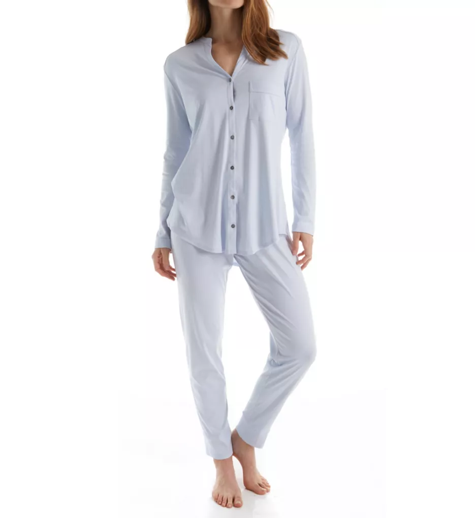 Hanro Pure Essence Long Sleeve Button Front Pajama 77949 - Image 1
