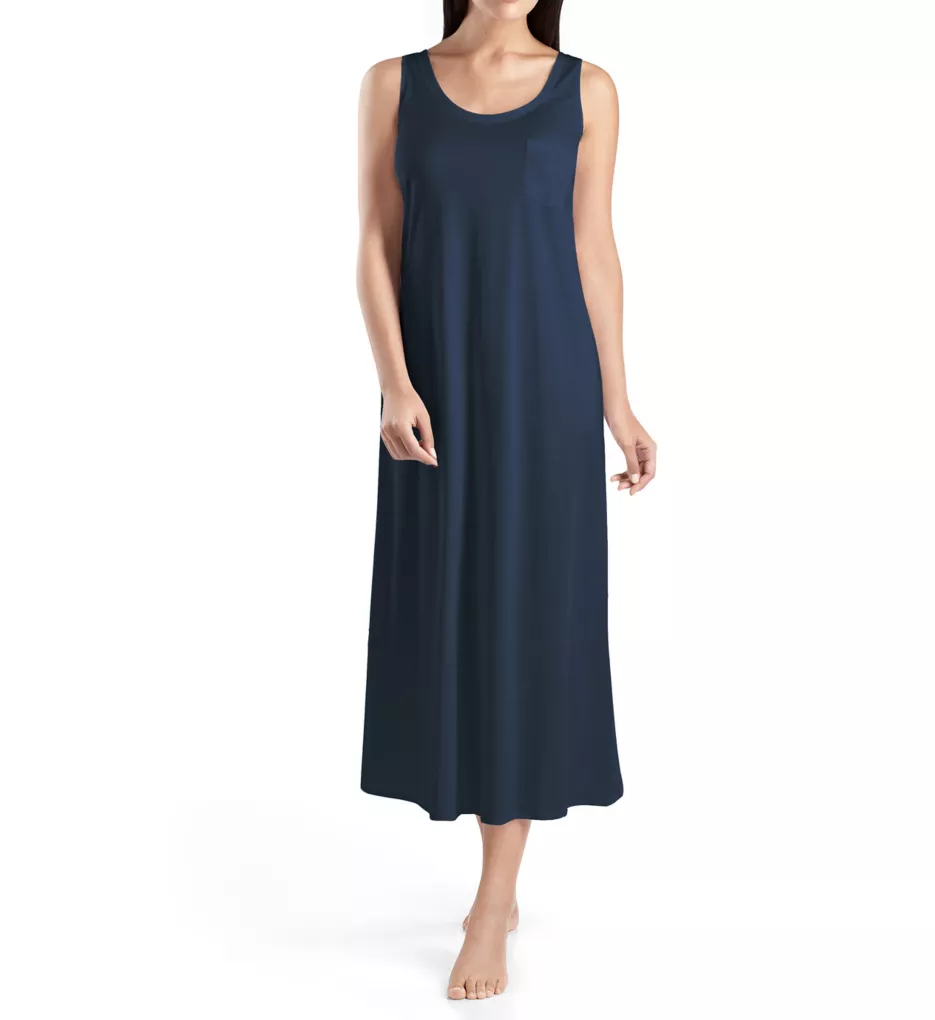 Cotton Deluxe Long Tank Gown Deep Navy XS