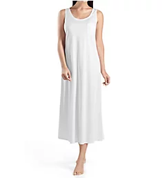 Cotton Deluxe Long Tank Gown White XS