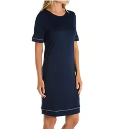 Natural Comfort Short Sleeve Gown Deep Navy M