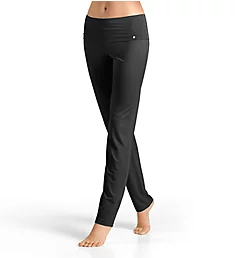 Yoga Fold Over Waist Lounge Pants Black XS