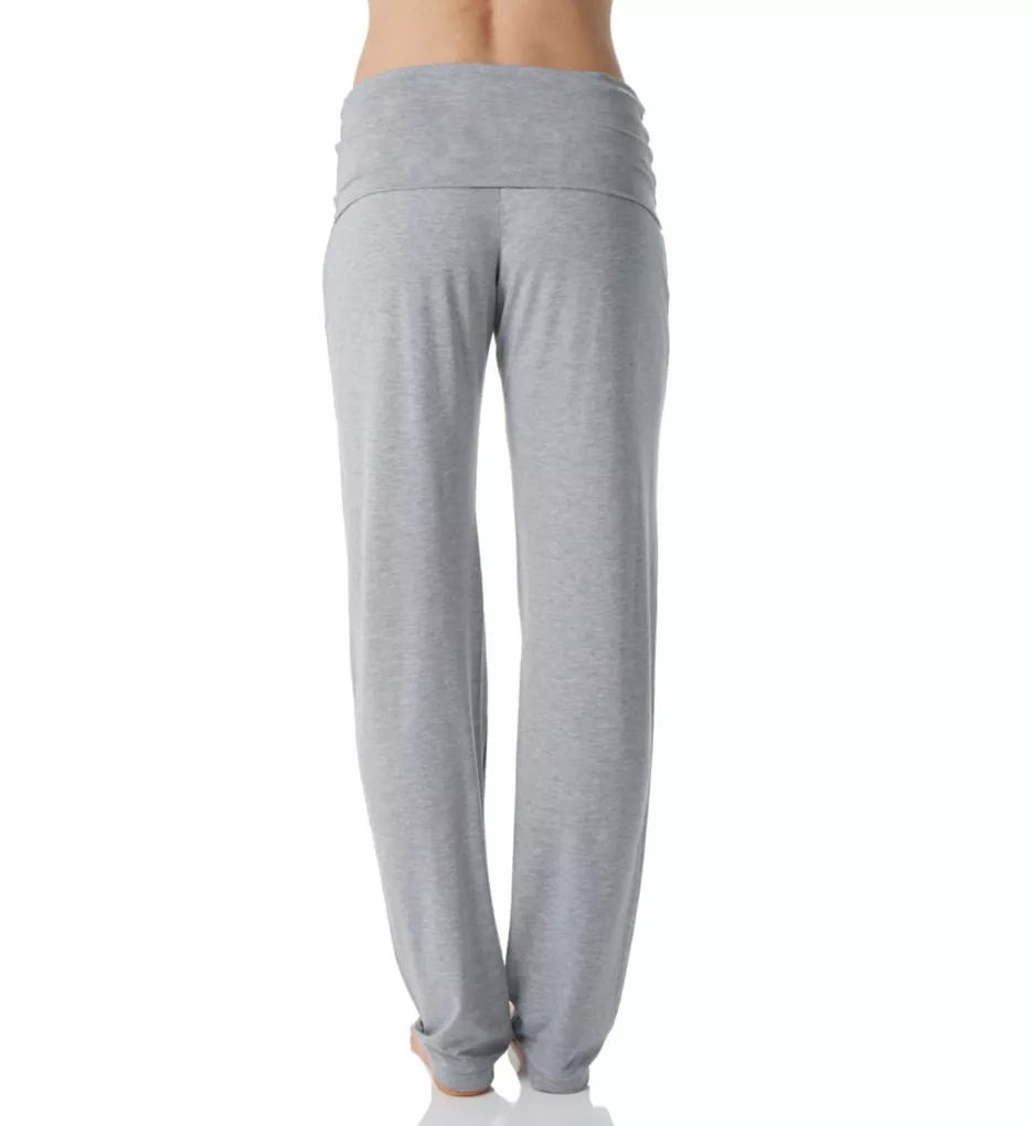 Yoga Fold Over Waist Lounge Pants Taupe Grey XL