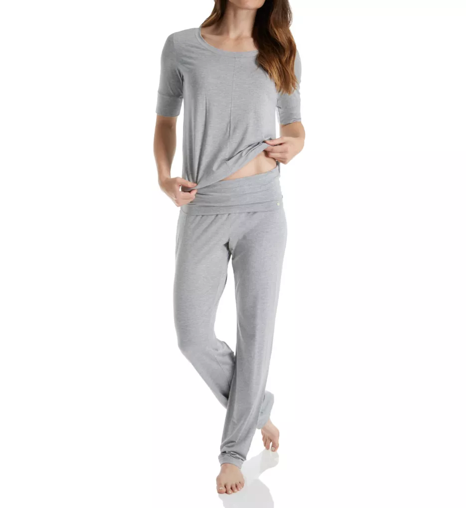 Hanro Yoga Fold Over Waist Lounge Pants 77998 - Image 6