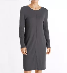 Easy Wear Long Sleeve Sleep Dress Dark Melange XS