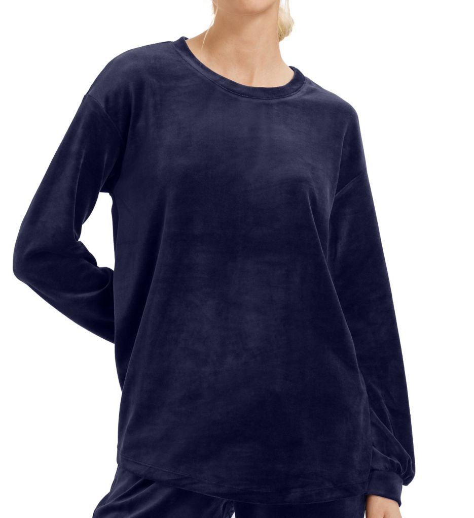 Favourites Long Sleeve Pull Over Velvet Top-gs