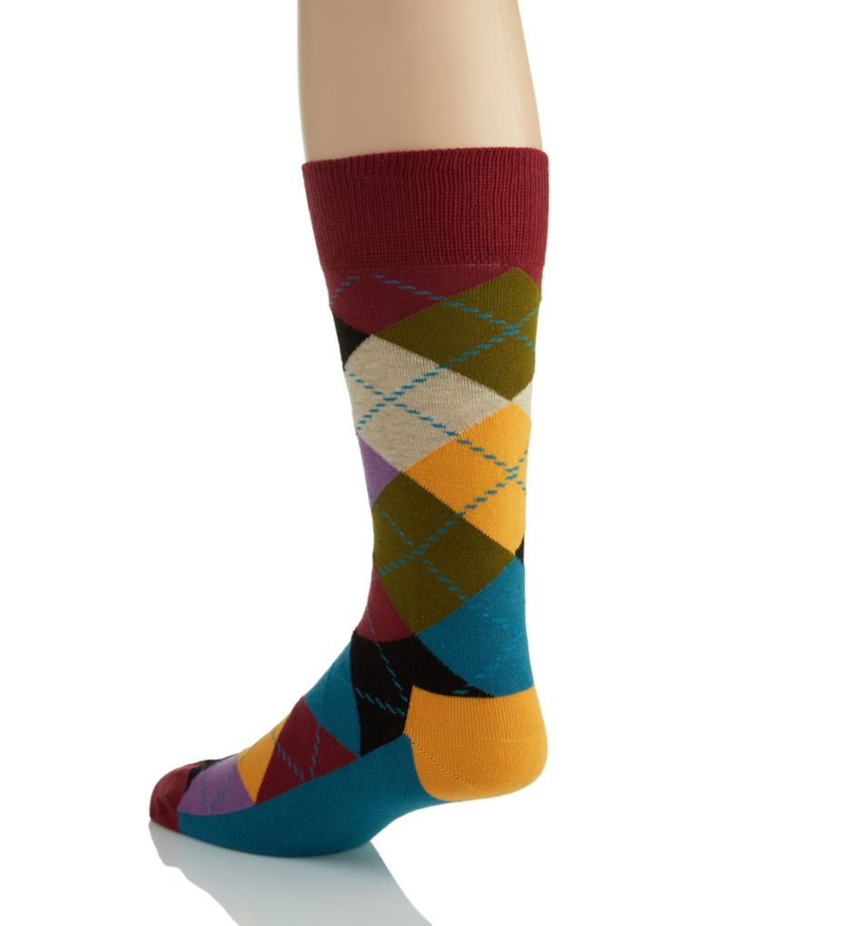 Argyle Combed Cotton Crew Sock