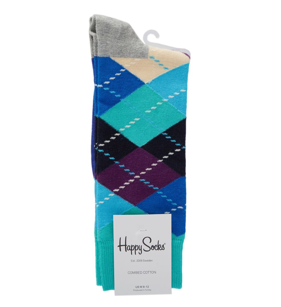 Argyle Cotton Crew Sock-fs