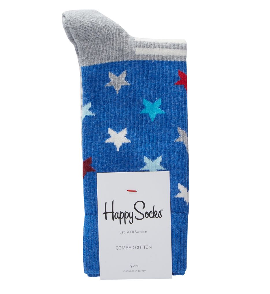 Americana Star Stripe Crew Sock-fs