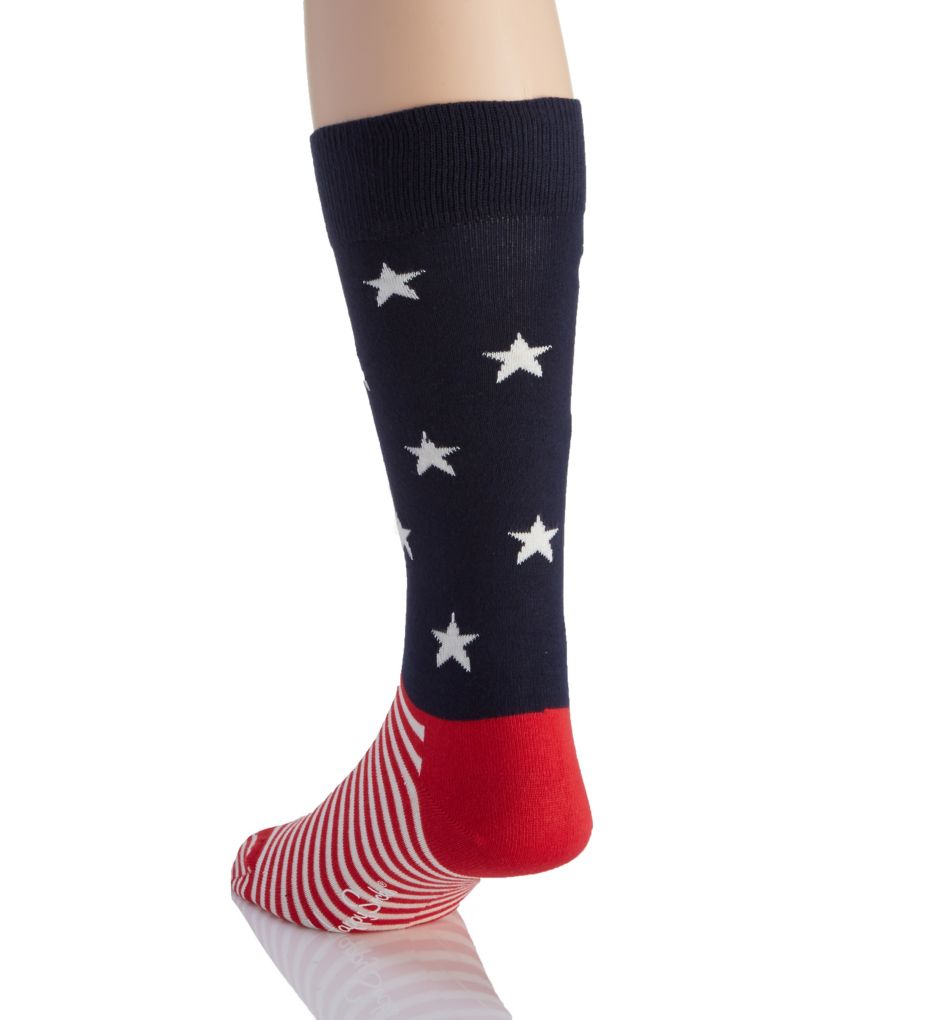 Star Stripe Combed Cotton Crew Sock