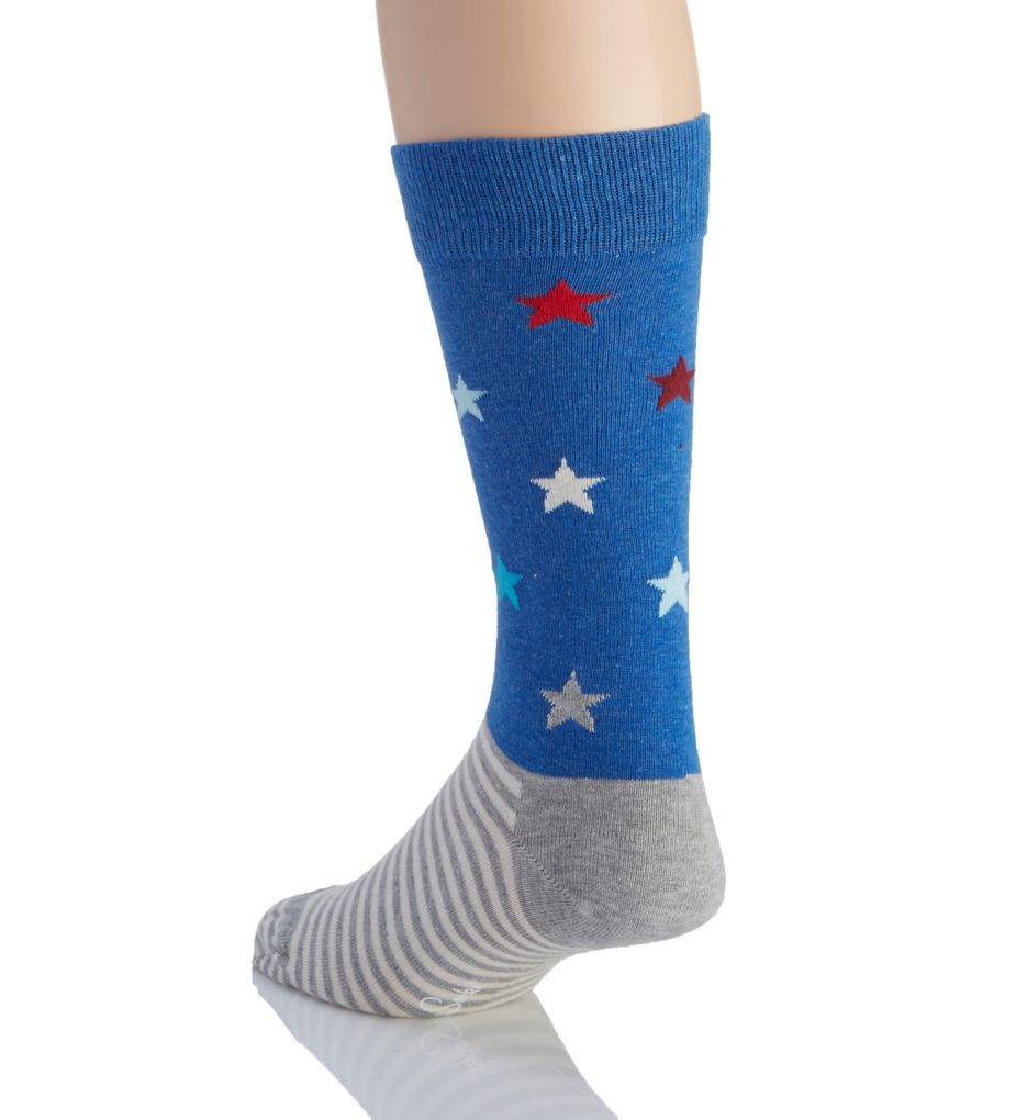 Star Stripe Combed Cotton Crew Sock