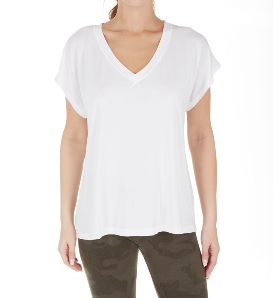 Slouchy V-Neck T-Shirt-fs