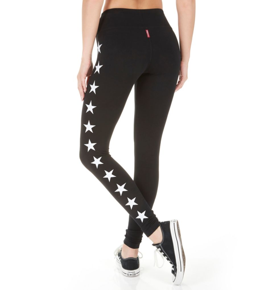 Flat Waist All Star Print Ankle Legging