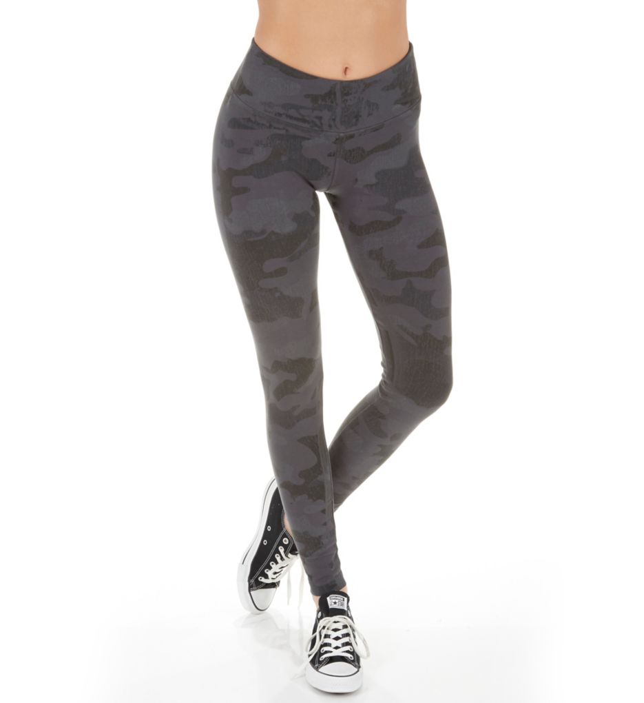 Camo Print Flat Waist Ankle Legging-fs