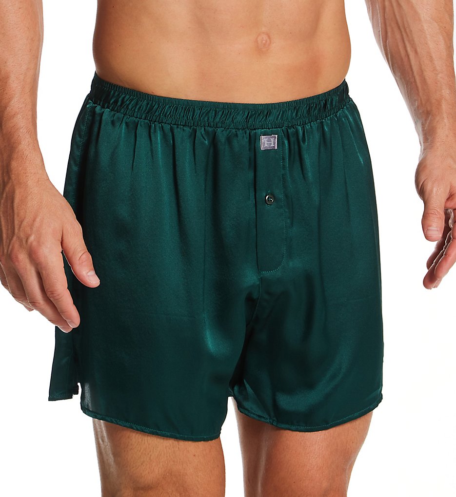 Hartman 791015 100% Eco-Friendly Silk Charmeuse Boxer (Forest Green)
