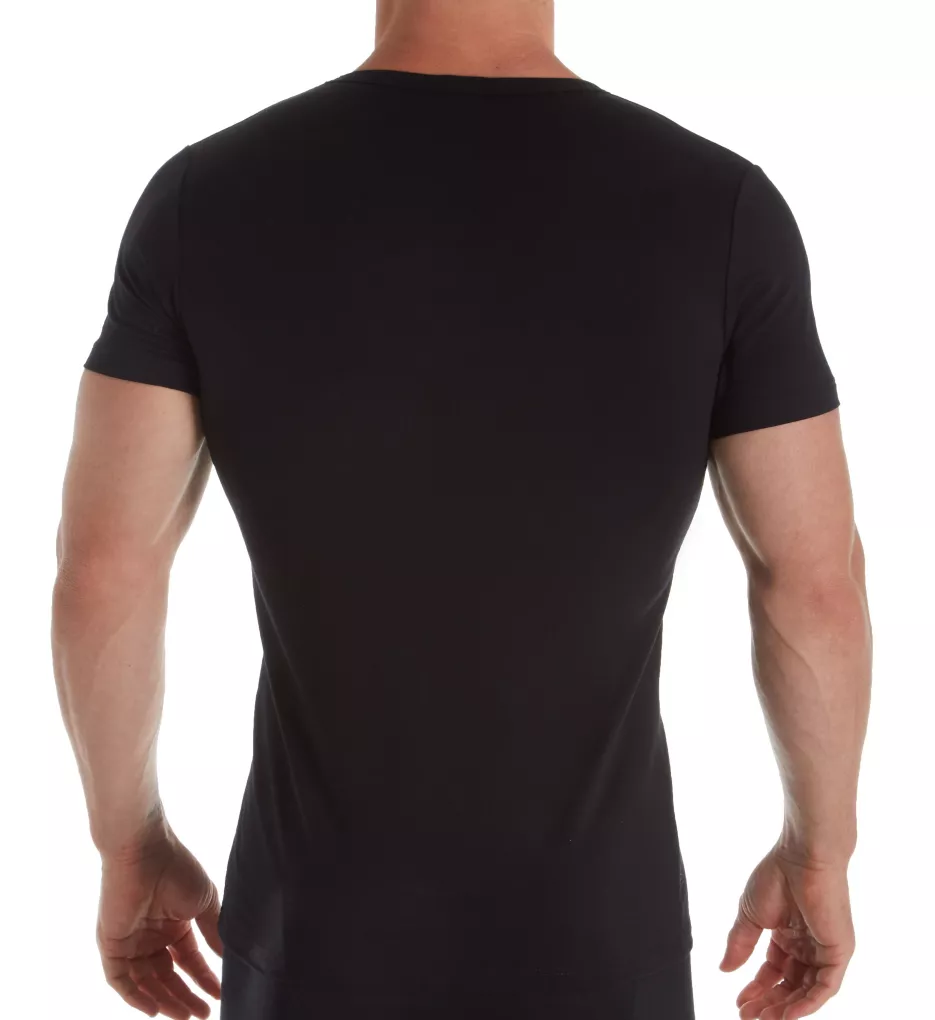 Classic Cotton Blend V-Neck T-Shirt Black S