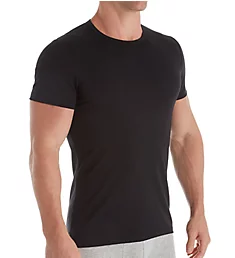 Classic Cotton Modal Crew Neck T-Shirt Black S