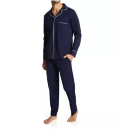 Samena 100% Cotton Pajama Set Navy 2XL