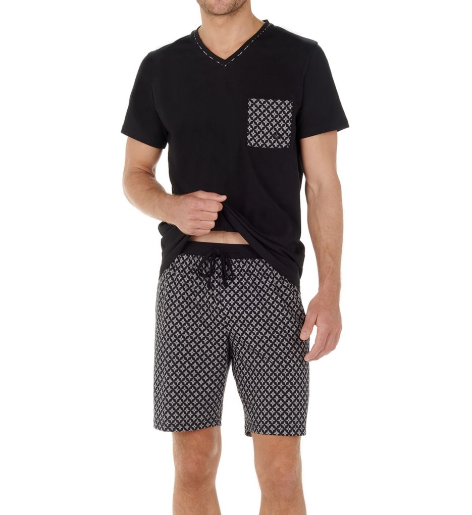 HOM Vince Micro Printed Sleepwear Short Set 402603 - Image 1