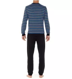 Don Long Sleeve Striped Sleepwear Pant Set