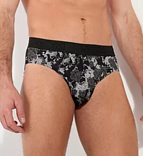 Fairmont Floral Motif Mini Brief Black 2XL