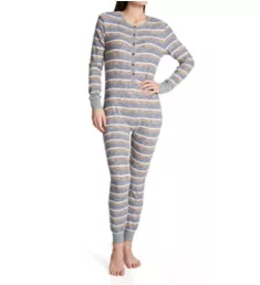 Overslept Variegated Rib Onesie North Star Stripe S